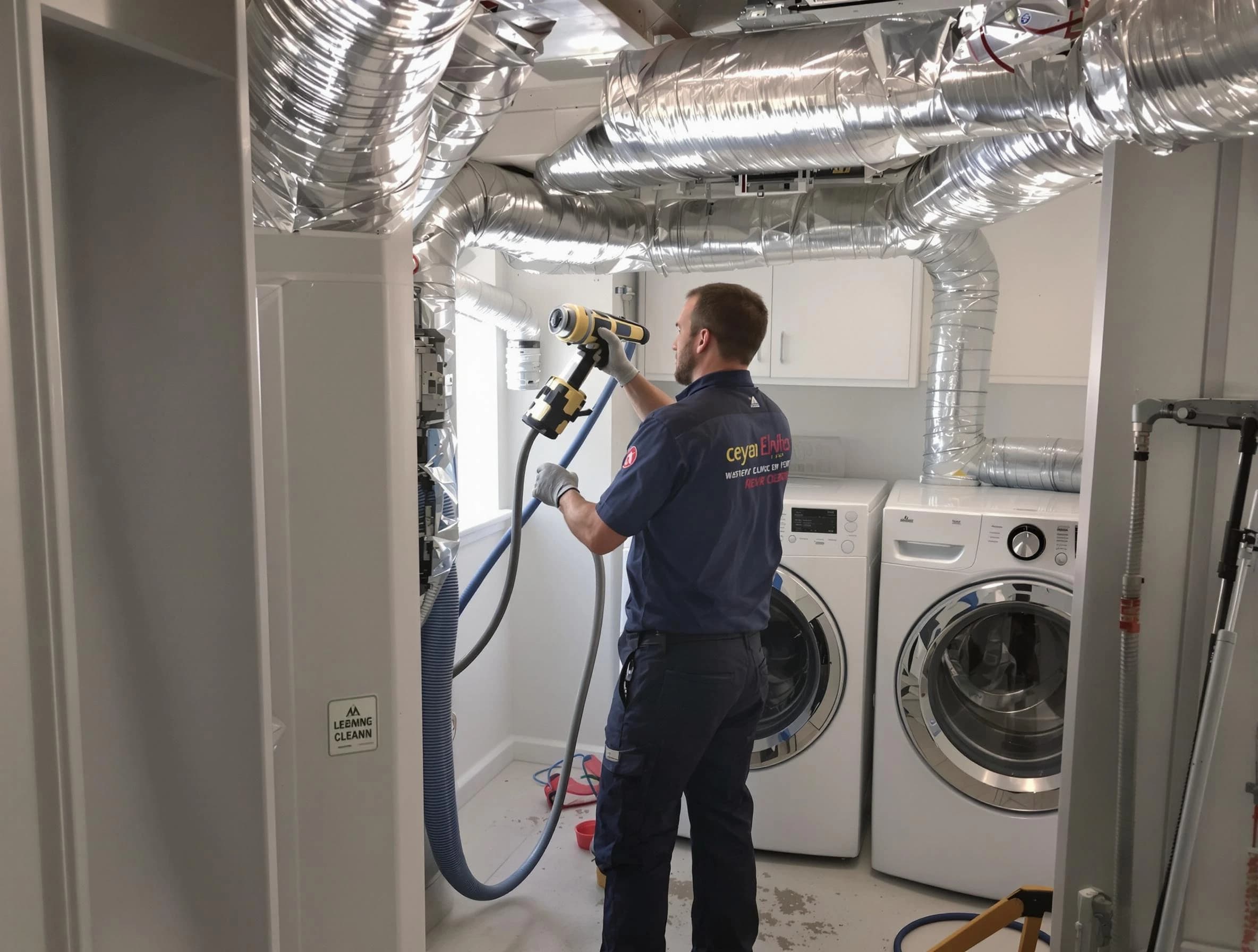 Chelsea Dryer Vent Cleaning specialist using advanced equipment for thorough duct cleaning in Chelsea