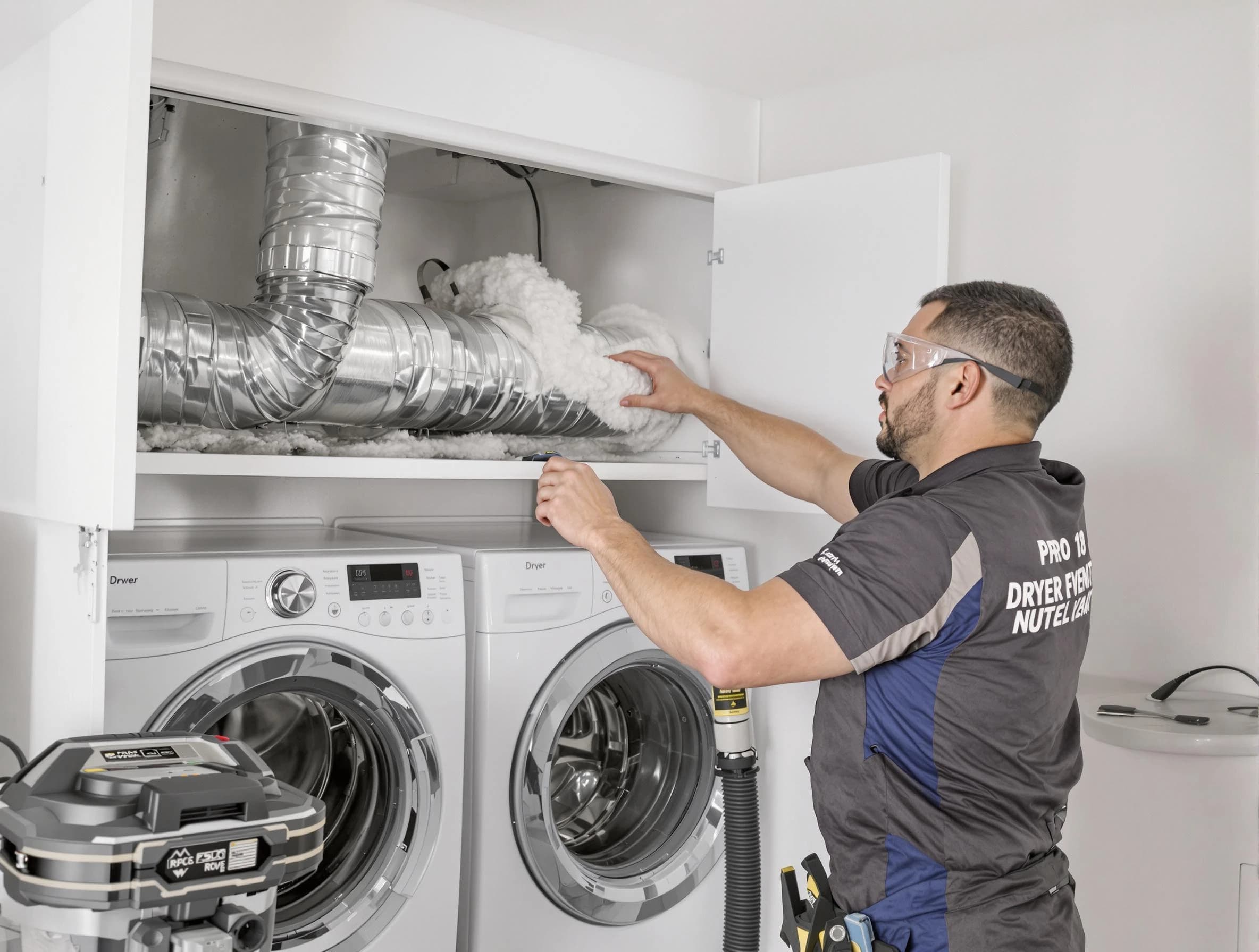 Chelsea Dryer Vent Cleaning certified technician performing specialized gas dryer vent cleaning in Chelsea