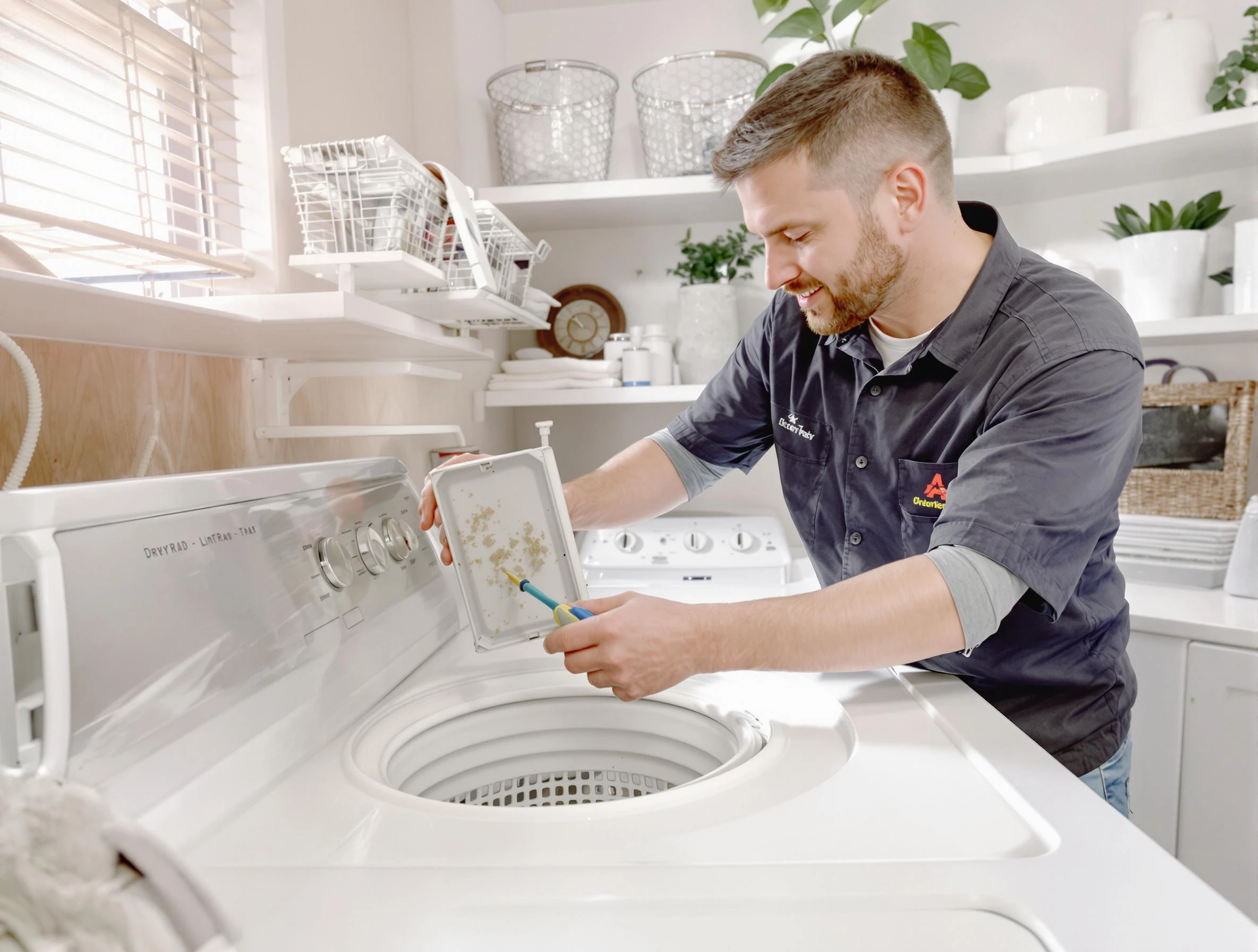 Cleaning Dryer Lint Trap in Chelsea